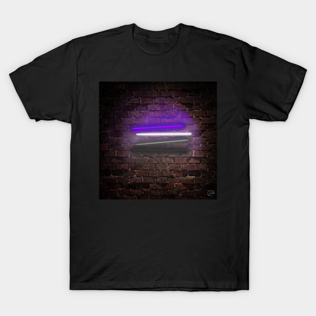 Asexual Pride Flag in Neon by Dystopian Rebel